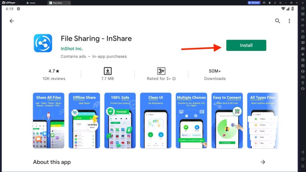 InShare For PC 1